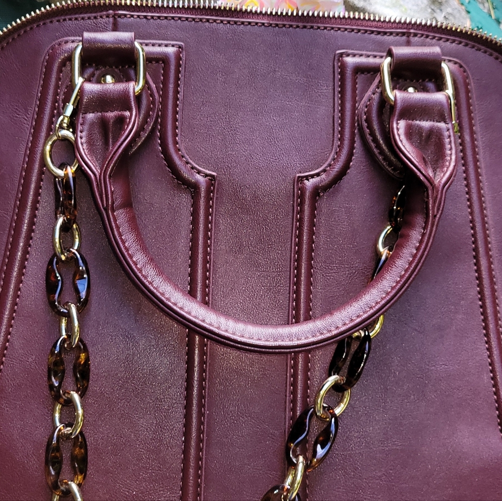 HOST PICK SOLE SOCIETY Satchel Cross-body Maroon Handbag